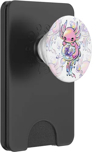 Miniatura 7 de Lindo kawaii ajolote púrpura mágico cristales PopSockets intercambiables PopGrip