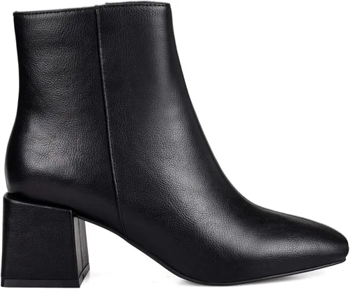 Miniatura 3 de Zero-Sum Botines de tacón grueso para mujer, cómodos, con cremallera lateral, a la moda, clásicos, elegantes zapatos occidentales de invierno