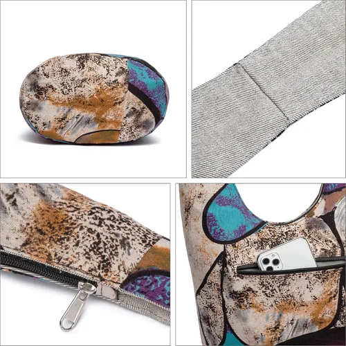 Miniatura 89 de Bolsa de hombro para mujer, de lona en estilo hippie/bohemio para llevar cruzada al hombro, disponible en diferentes colores y estampados