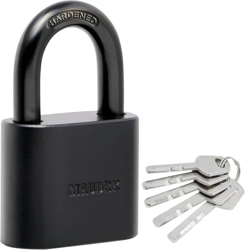 Miniatura 8 de Maudex® PBE40 - Candado resistente a la intemperie, protección confiable con 5 llaves, revestimiento protector, acero duradero