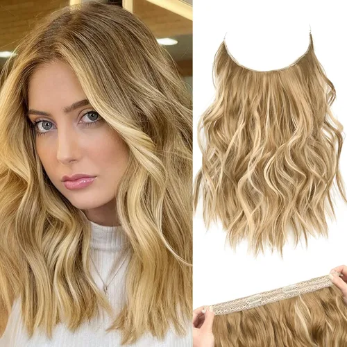 Miniatura 37 de REECHO Extensiones de cabello con alambre invisible con trama de encaje más delgada y suave
