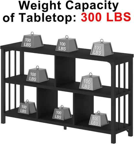 Miniatura 4 de IBF Estantería horizontal con forma de cubo, estantería abierta moderna industrial, organizador de almacenamiento de 5 cubos para el hogar, estante