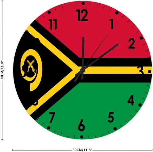 Miniatura 835 de Cheyan Reloj de pared con bandera de Canadá de 12 pulgadas, silencioso, sin tictac, de PVC, funciona con pilas, reloj redondo decorativo, regalo