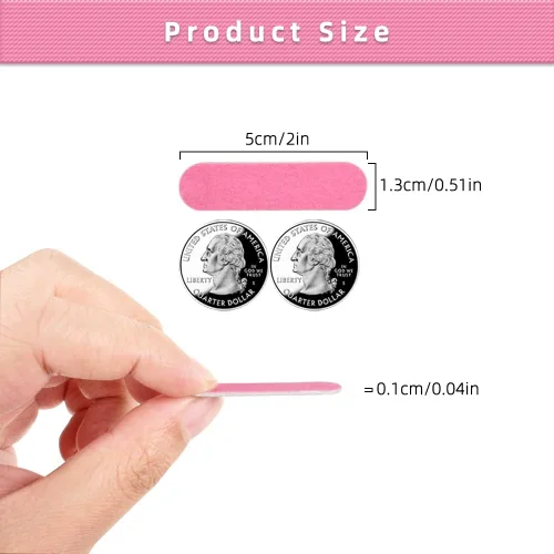 Miniatura 2 de Mini lima de uñas a granel 300 piezas (grano 180/240), limas de uñas desechables de doble cara, tableros de esmeril para el hogar o herramientas