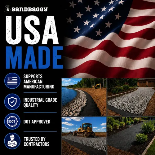 Miniatura 8 de Sandbaggy Tela geotextil no tejida de 8 onzas para paisaje, fabricada en Estados Unidos, tela de grado industrial con protección UV de 50 años