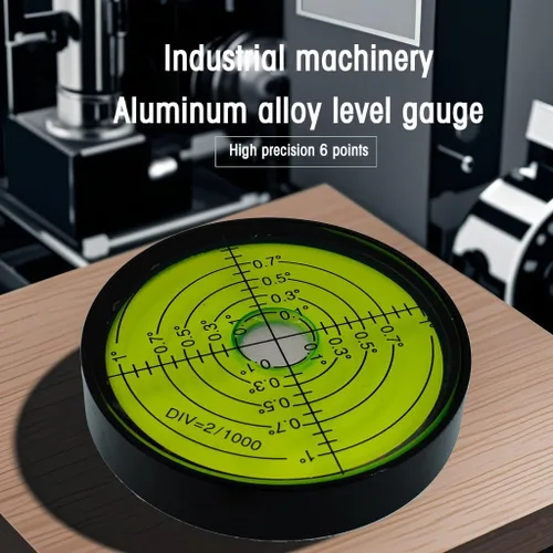 Miniatura 2 de 6'/0.079 in Punto de alta precisión Nivel Universal Burbuja Metal Bubble Water Leveler Cross Gauge Pequeño Hogar (negro verde)