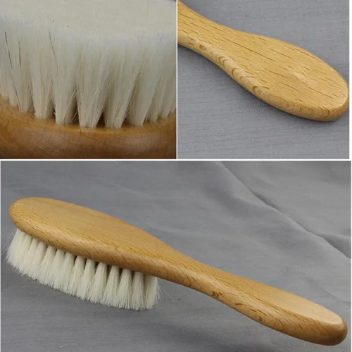 Miniatura 3 de FOMIYES Cepillo secador de 2 piezas para hombre, cepillo de afeitar de lana densa, ideal para el mantenimiento de la barba Como se muestra