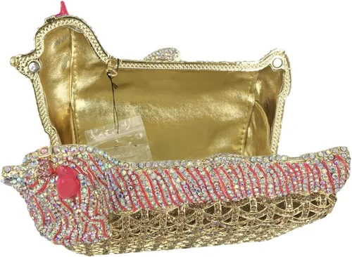 Miniatura 5 de Boutique De FGG Bolsas de noche para cachorros y embragues para mujer, fiesta formal, caniche, perro, bolso de mano de cristal, bolso de mano de boda