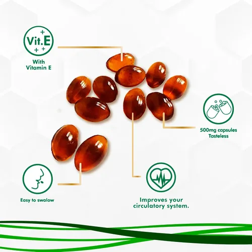 Miniatura 7 de Propolis Health Cápsulas de propóleos 1000 mg diarios con vitamina E por dosis - Extracto de propóleo verde brasileño puro - Refuerzo inmunológico