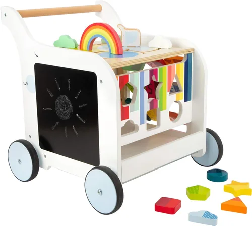 Miniatura 2 de Small Foot Wooden Toys - Andador de elefante dulce prémium y centro de actividades 5 en 1 diseñado para niños pequeños de 12 meses en adelante