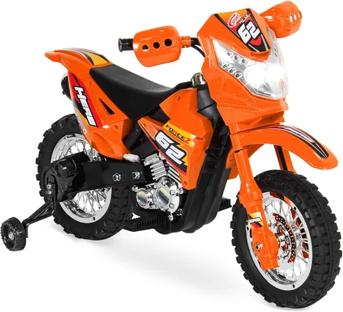 Miniatura 8 de Best Choice Products motocicleta eléctrica para niños de 6V con ruedas de apoyo, neumáticos con tracción, luces delanteras funcionales, velocidad