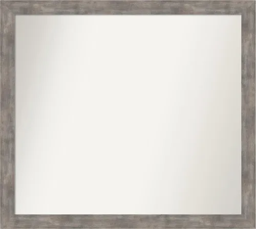 Miniatura 191 de Amanti Art Silver Bathroom Mirror for Over Sink, 24x49 Custom Made Marred Pewter Rectangle Vanity Mirror, Oversize Casual Wood Frame, Hangs Estaño
