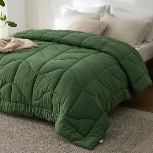 Miniatura 14 de Bedsure - Edredón tamaño queen, acolchado, para todas las estaciones, ultrasuave, plumón alternativo prelavado y relleno de edredón con 4 pestañas
