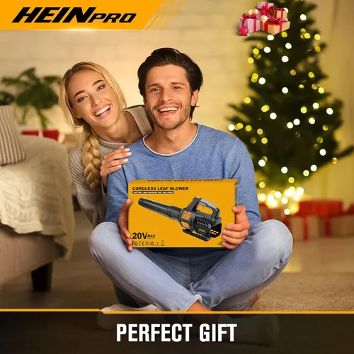 Miniatura 7 de HEINPRO Soplador de hojas inalámbrico compatible con batería Dewalt 20V Max 400CFM, soplador de hojas eléctrico inalámbrico, velocidad variable
