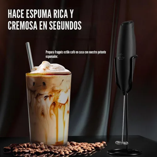 Miniatura 7 de Zulay Kitchen Serie Ejecutiva Espumador de Leche - Varilla Mejorada y Soporte Mejorado - Regalo de Café Ideal - Espumador de Café Manual para Café