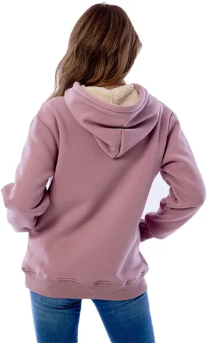Miniatura 4 de Haellun - Sudadera con capucha con forro de vellón de sherpa, abrigado, de invierno y de estilo informal para mujer