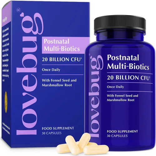 LOVEBUG Postnatal | Ingredientes clínicamente estudiados para la producción de leche materna y el reflujo ácido | Apoyo mental y emocional | Soporte