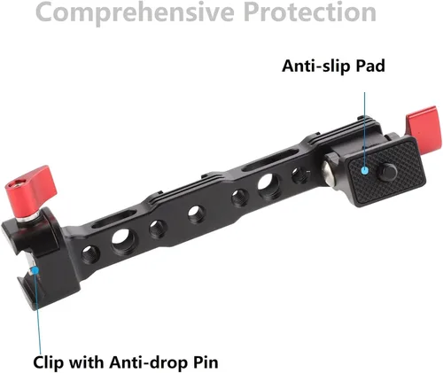 Miniatura 5 de Leftfoto Soporte de monitor de cámara para DJI RS3-mini/RS2/RS3/RS-3pro/RSC2 Gimbal estabilizador Accesorios, con roscas de 1/4 y 3/8, zapata fría