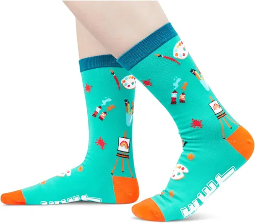 Miniatura 2 de Zmart Calcetines artísticos novedosos, regalos divertidos para artistas, regalos de arte para mujeres y hombres, regalos para profesores de arte