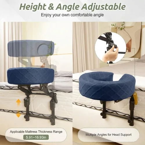 Miniatura 6 de Reposacabezas de masaje para cama, cuna ajustable para masaje facial en casa, kit de mesa de masaje portátil para colchón de dormir, almohada boca