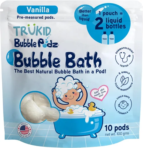 Miniatura 30 de TruKid Bubble Podz - Baño de burbujas para niños, niños pequeños y bebés, bomba de baño suave y refrescante sin lágrimas para piel sensible