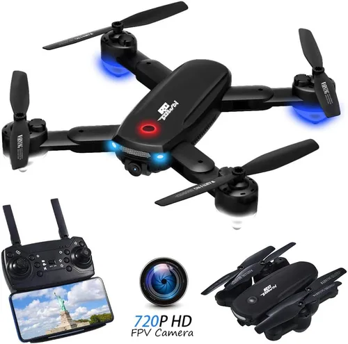 Miniatura 2 de Drone plegable con cámara 720P para adultos - R10 WiFi FPV RC Quadcopter con retención de altitud - Fotografía de gestos - Control de aplicación