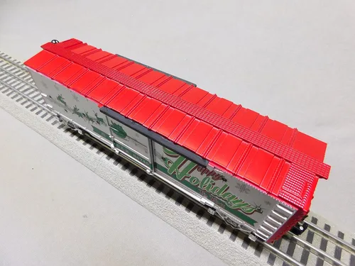 Miniatura 6 de Lionell Navidad Luz Express Happy Holidays Sonidos Boxcar O Gauge Modelo Ferrocarril Tren