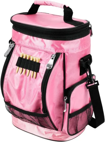 Intech Enfriador de bolsas de golf y organizador de accesorios, portátil con aislamiento de 10 latas de cara suave, cabe en un carrito de golf,