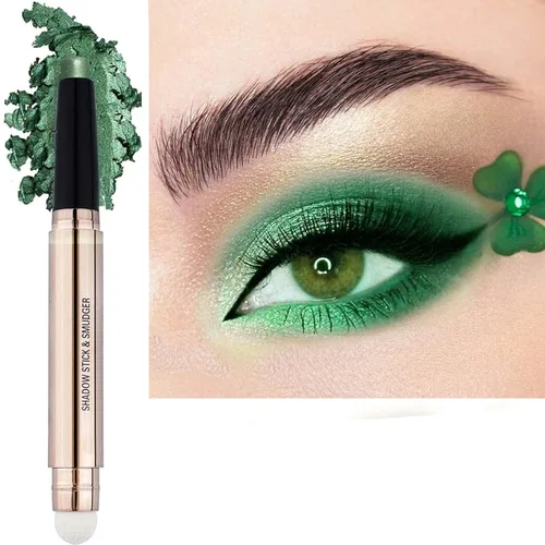 Miniatura 12 de Barra de Sombra de Ojos Negra, Lápiz de Sombra de Ojos Individual Cremoso Suave con Brillo, Barra Iluminadora de Sombra de Ojos Hipoalergénica Negro