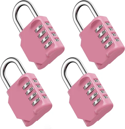 Miniatura 11 de Puroma - Candado con combinación de 4 dígitos resistente al agua, seguro para exteriores, ideal para taquillas de gimnasio, cajas de herramientas