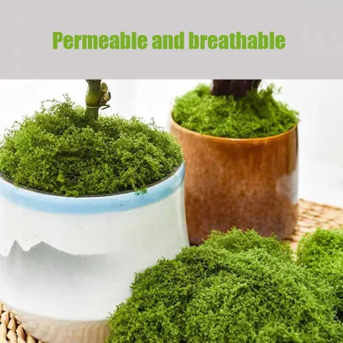 Miniatura 3 de Musgo artificial de 5.3 onzas para manualidades, decoración de musgo verde falso para jardines de hadas, centros de mesa de boda, arreglos florales