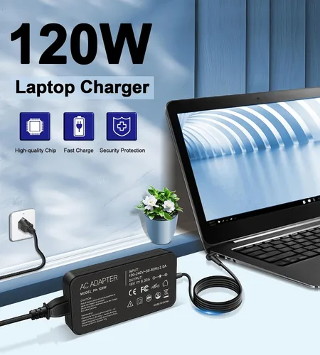Miniatura 2 de Cargador de 120 W compatible con Asus FX504 UX510UW N56J N56VM N56VZ N750 N500 G50 N53S N55 A15-120P1A PA-1121-28 cargador para portátiles