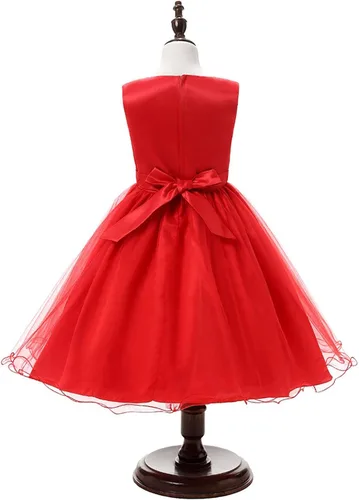 Miniatura 4 de DreamHigh vestido de concurso de belleza con flores y lentejuelas para niñas