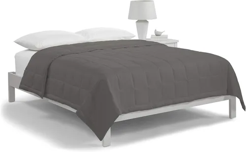Serta Air Dry Down - Manta de cama alternativa, tela de rendimiento refrescante y transpirable, individual, gris claro