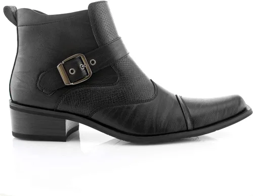 Miniatura 4 de Ferro Aldo Alejandro MFA606326 - Botas de vestir de espuma viscoelástica para hombre, estilo casual, con hebilla de alta occidental, botas de vestir