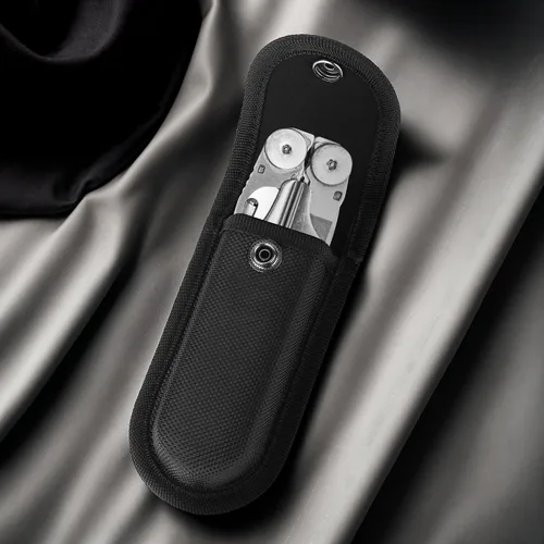 Miniatura 6 de 2 piezas de funda de nylon para navaja de bolsillo, funda de cuchillo plegable con cierre de presión y asa para cinturón, estuche para cuchillo