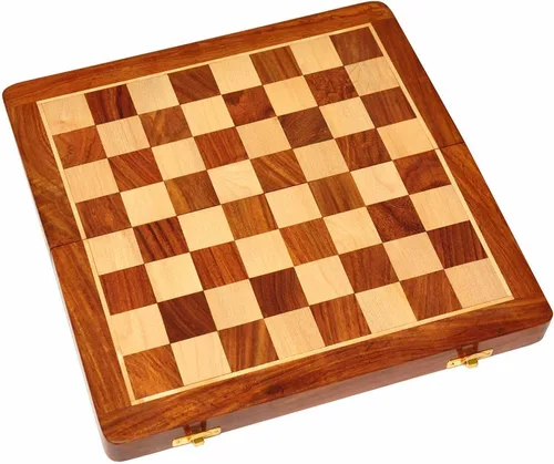 Miniatura 4 de Devyom Juego de tablero de ajedrez hecho a mano plegable de madera hecho a mano con piezas magnéticas