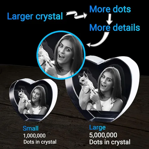 Miniatura 4 de Foto de cristal 3D, regalos personalizados para mujeres, regalos de cumpleaños personalizados para hombres, mamá, ella, él, marido, regalo Corazón
