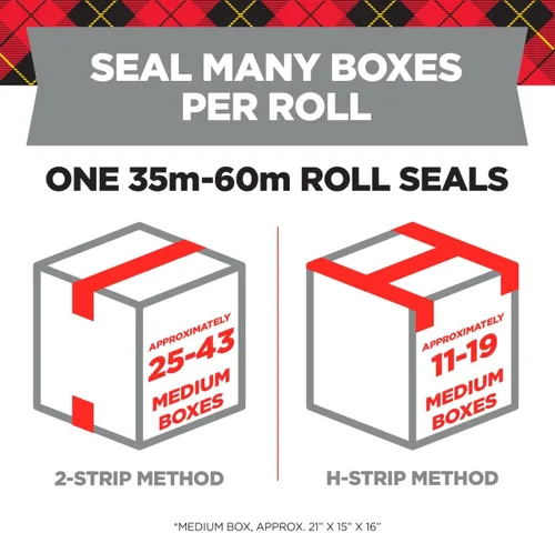 Miniatura 3 de Scotch Cinta de embalaje ligera para envío, 1.88 pulgadas x 54.6 yardas, 3 rollos (3350-3)