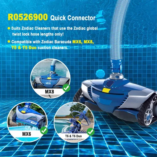 Miniatura 2 de R0526900 Conector rápido para Zodiac Baracuda MX6, MX8, T5 y T5 Duo Aspiradores Azul