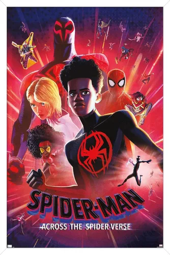 Trends International Marvel Spider-Man: Across The Spider-Verse - Póster estático de pared de una hoja, 22.4 pulgadas de largo x 14.7 pulgadas de