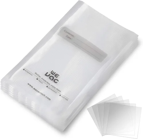 Wevac Weston - Bolsas selladoras al vacío de 100 galones de 11 x 16 pulgadas para guardar alimentos, sellar una comida, de grado comercial, sin BPA,