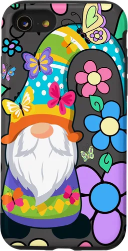 Miniatura 18 de Floral Daisy Flower Pattern with Butterflies Funny Gnome Case for iPhone 17