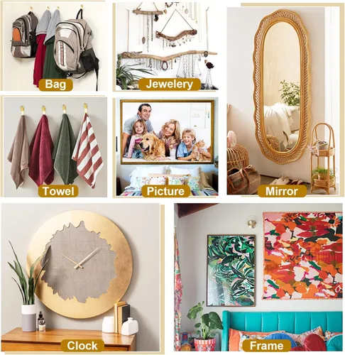 Miniatura 7 de MAPVOLUT Kit de 372 piezas para colgar fotos, decoraciones de Navidad para interiores y exteriores, kit de herrajes para colgar marcos de fotos
