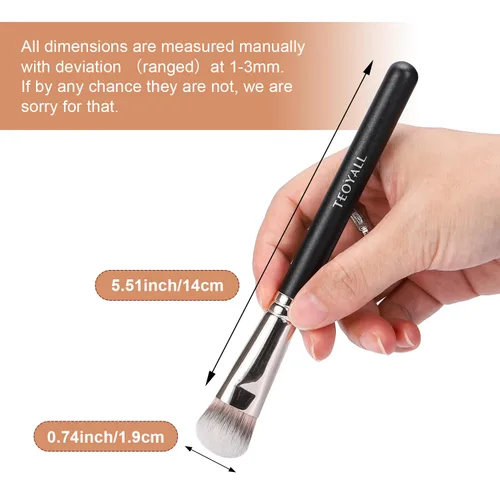 Miniatura 5 de TEOYALL Brocha Correctora Angular, Pincel Sintético de Contorno para Mezcla, Fijación y Pulido con Cosmético Líquido, Crema y Polvo