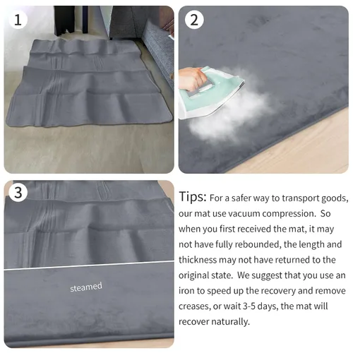 Miniatura 9 de Huloo Sleep Tapete de juego para bebé para suelo, espuma elástica de 1.3 pulgadas de grosor, tapete de corral de 50 x 50 pulgadas para tiempo boca