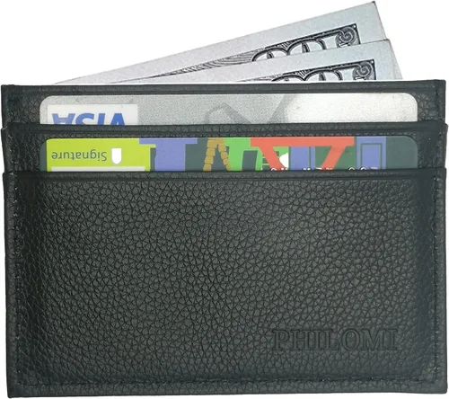 Miniatura 4 de Slim Minimalist Leather Wallet, Front Pocket Wallets,RFID Blocking,Credit Card Holder for Men&Women
