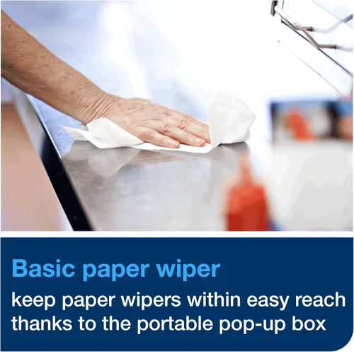 Miniatura 8 de Tork Limpiador de papel básico blanco, caja emergente, 18 x 110 hojas, 192125A