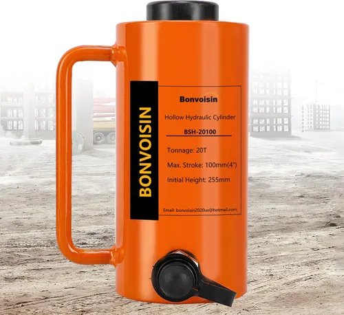 Bonvoisin 20T cilindro hidráulico hueco de 4 pulgadas Jack Porta Power Ram cilindros de elevación de efecto simple 4 "carrera para maquinaria