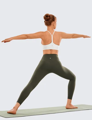 Miniatura 6 de CRZ YOGA Leggings de entrenamiento para mujer con sensación de desnudez cepillada de 25 pulgadas, pantalones de yoga de compresión de cintura alta